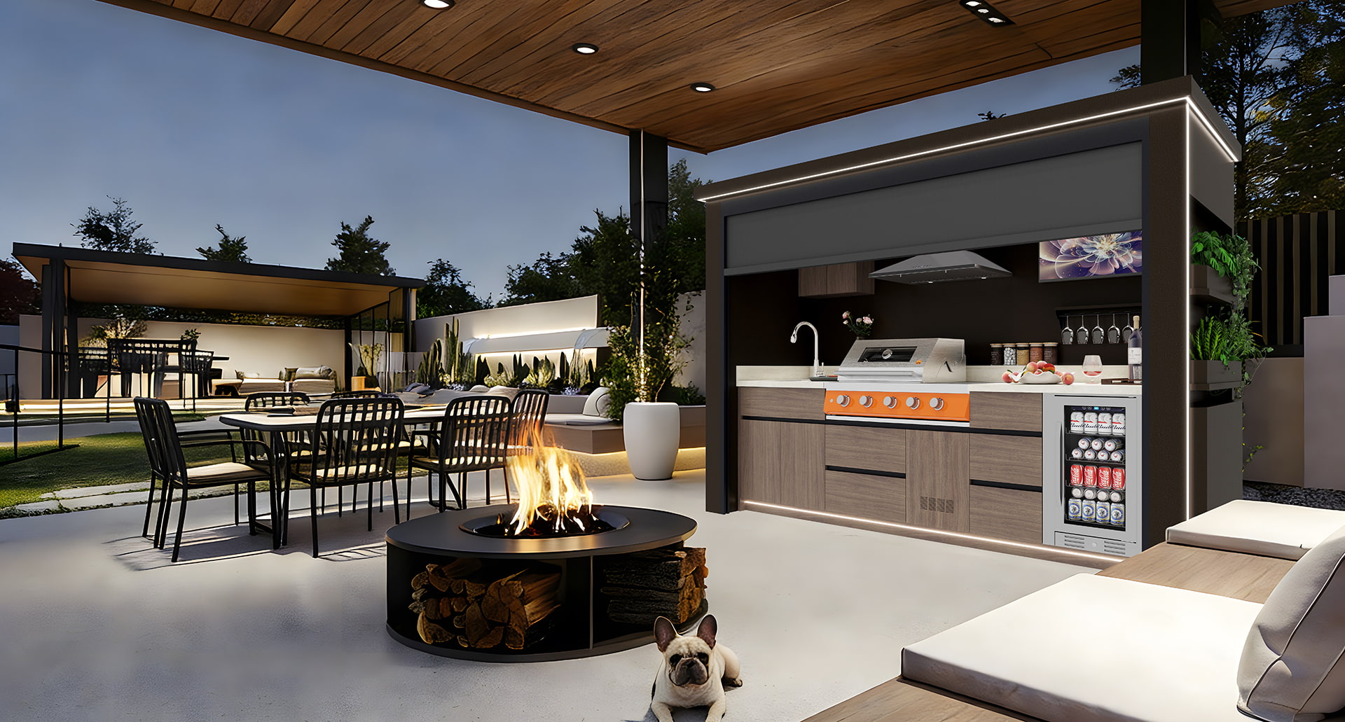 Rullgardin BBQ Pod